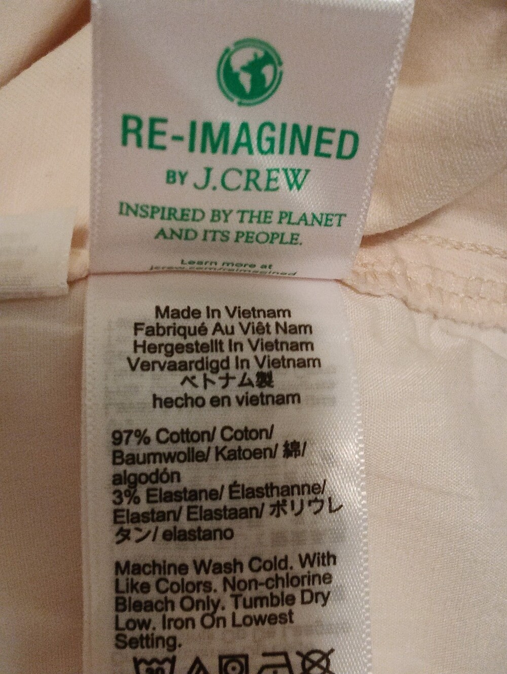 J. Crew Astrid Wide Leg Chino In Off White, Size M - Picture 5 of 10